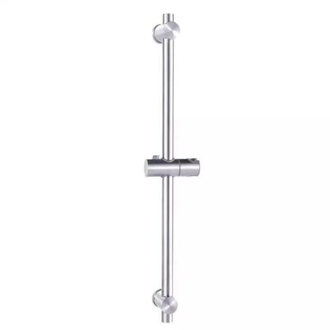 Barre de douche en acier inoxydable 304,avec fixation réglable en hauteur et en angle,acier inoxydable brossé finition chromée,66cm