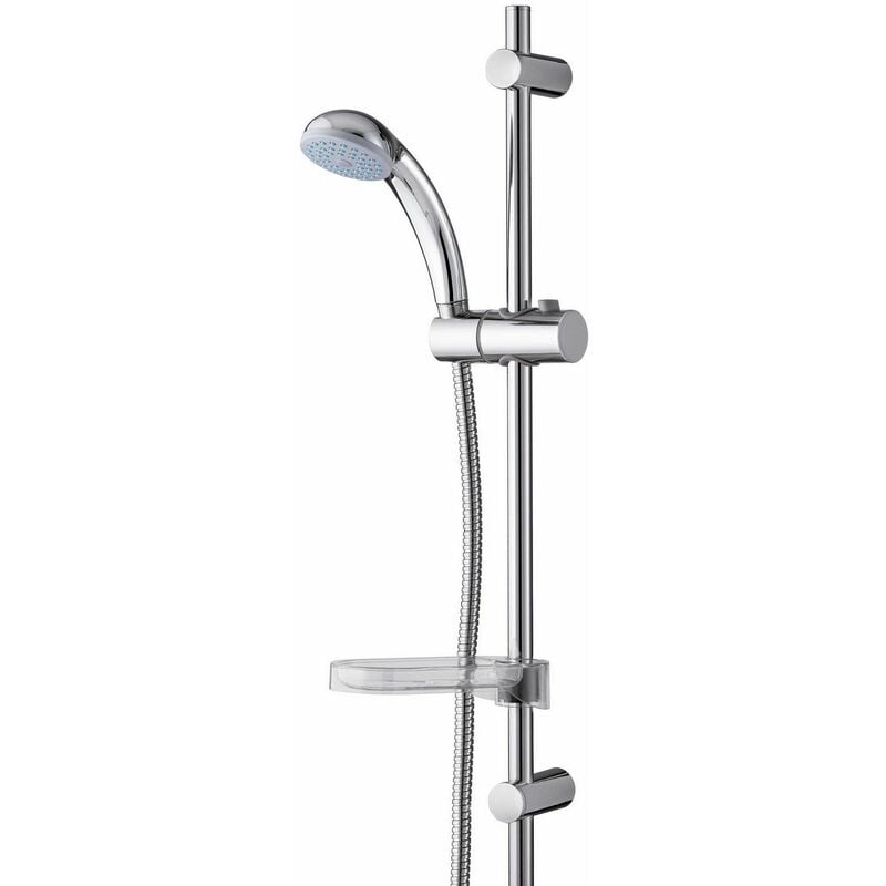 Wirquin - Barre de Douche réglable equo avec douchette 1 Jet - Anti-calcaire - Chromé