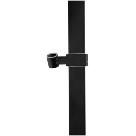 Barre de douche flat courbée 120 cm en laiton avec supports muraux noir mat BLACK & WHITE - BOSSINI D47000073