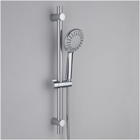 Barre de Douche Pommeau de Douche 5 Jets Ensemble de Douche Multifonction Chromé