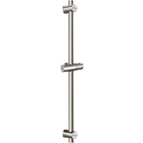Barre de Douche Réglable, Barre Douche 80cm Acier Inoxydable 304 Avec Support Pommeau de Douche Réglable en Hauteur et en Angle, Acier Brossé, 800 mm de Hauteur Totale
