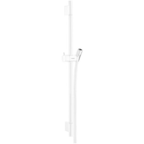Barre de douche S Puro 0,65 m blanc mat