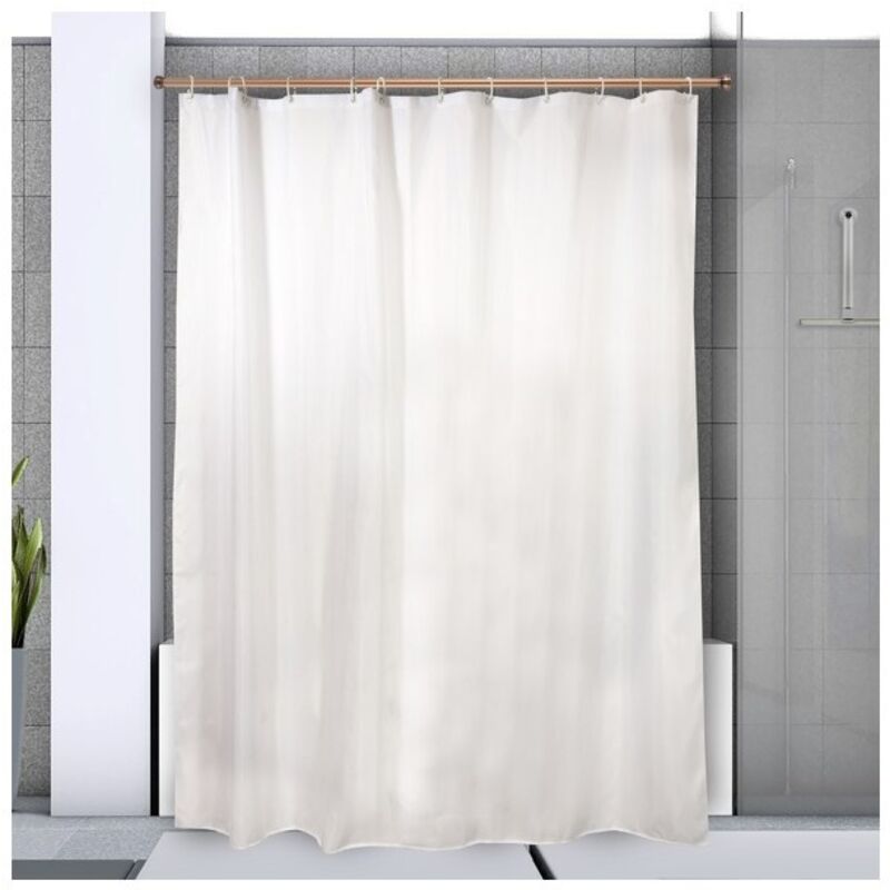 Barre tringle pour rideau de douche ou baignoire extensible sans perçage en Alu kreta 75-125cm Cuivré Spirella