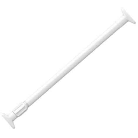 Barre de Douche Télescopique 50-80 cm - Tringle à Rideau sans Perçage - Acier Inoxydable Extensible avec Embouts Antidérapants - pour Salle de Bain, Armoire et Fenêtre - Blanc