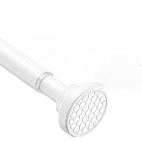 Barre de douche télescopique 70-120 cm, sans perçage, idéale pour salle de bain, fenêtre, armoire, blanche