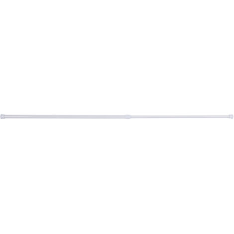 Barre de Douche Télescopique Ressort Extensible 55‑90cm pour Rideau de Fenêtre Salle de Bains