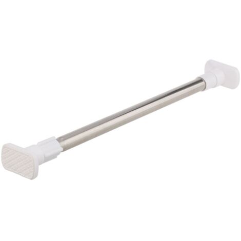 Barre de douche télescopique, tringle de longueur moyenne en acier inoxydable, sans trous, tringles à rideaux, rails de placard, tringles à rideaux de douche modernes (50-80 cm)