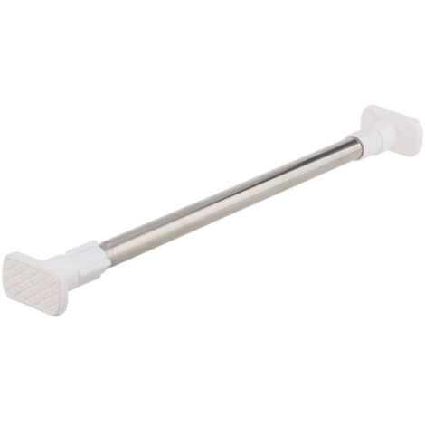 Barre de douche télescopique, tringle de longueur moyenne en acier inoxydable, sans trous, tringles à rideaux, rails de placard, tringles à rideaux de douche modernes (50-80 cm)