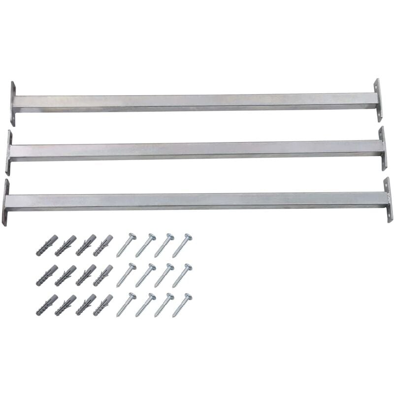 Vidaxl - Barres de fenêtre réglables de sécurité 3 pcs 710-1200 mm