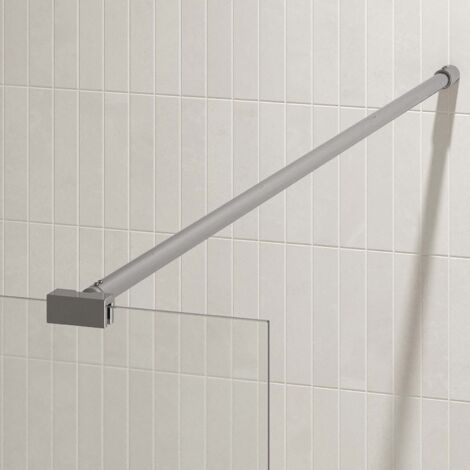 Barre de Fixation Chromée Recoupable pour Paroi de Douche - Longueur 100 cm