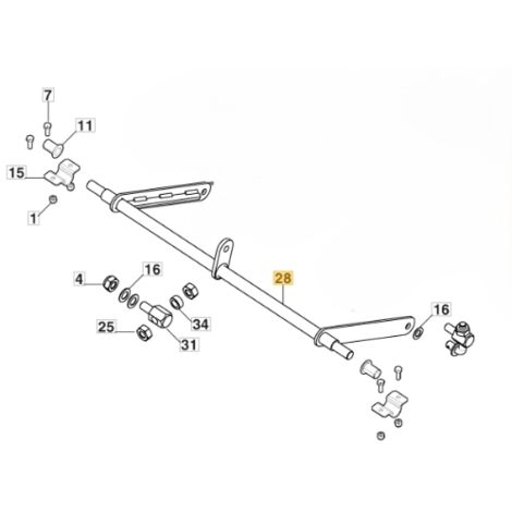 Barre de levage arrière plat STIGA tracteur Gyro 700e 387000331/0