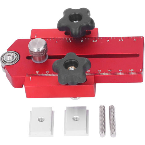 Barre de limite pour scie sur table en alliage d'aluminium, réglable et rétractable, support de coupe fixe.