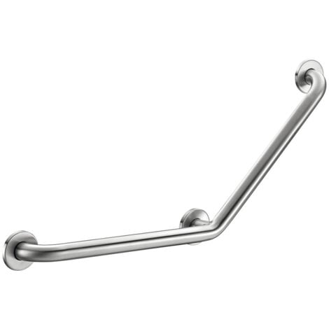 Barre de maintien Delabie 35082S coudée 135° inox satiné 400x400mm 3 points de fixation