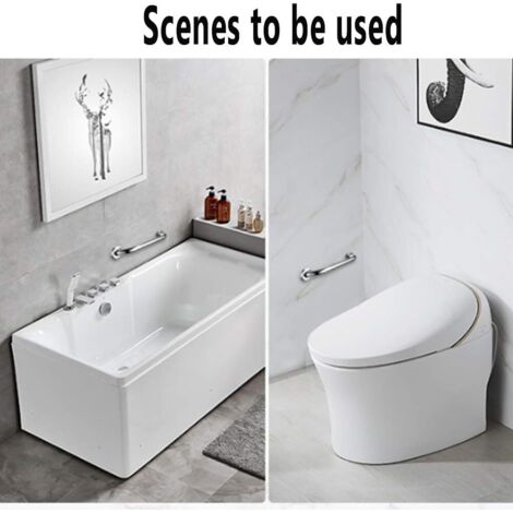 Barre de maintien en acier inoxydable 304 – Longueur 30 cm – Charge maximale 50 kg – Poignée de douche pour seniors et personnes à mobilité réduite – Soekavia