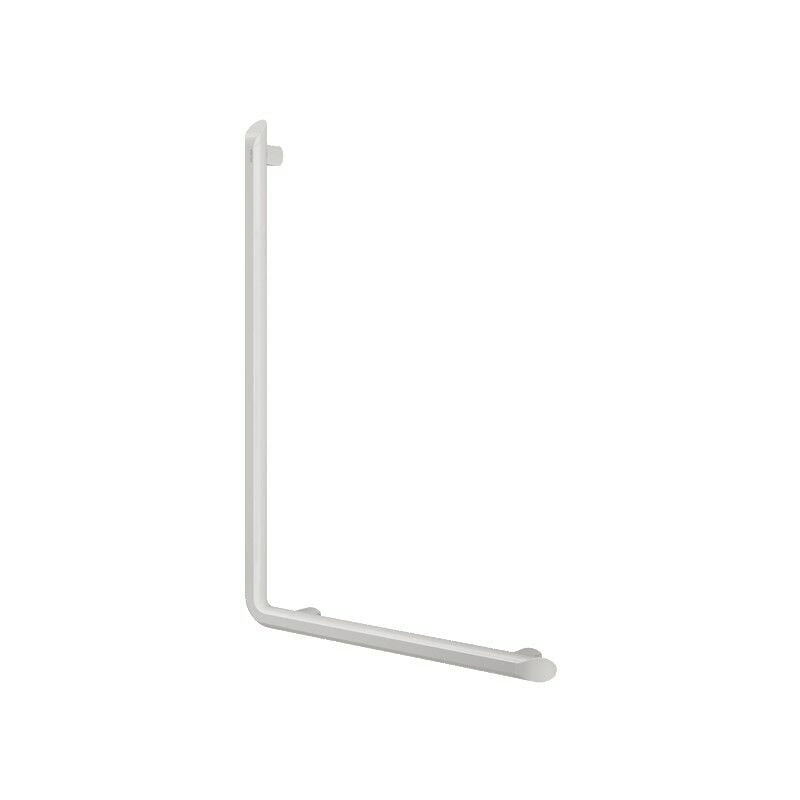 Barre de maintien en l - Blanc mat Siege de douche : blanc mat - H.750mm