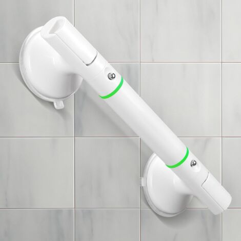 Barre de maintien WC avec ventouse – Plastique ABS antidérapant – Installation sans outils – Pour enfants et seniors