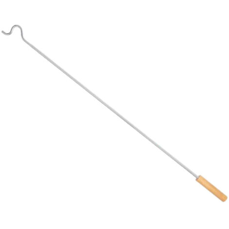 Barre de penderie avec crochet et poignée en bois, 103