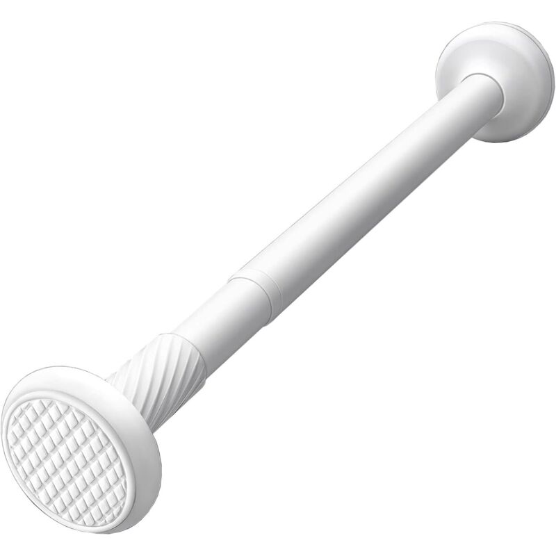Barre de penderie extensible, 70-120 cm, réglable pour suspendre vêtements, rideaux, etc., idéale pour les chambres, blanc crème.