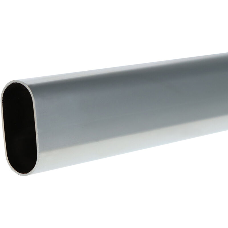 Barre de penderie Ovale en Acier Chromé Ø30x15mm de 100cm Boulet
