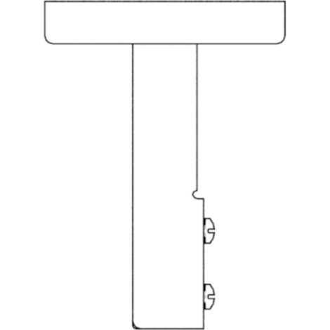 Barre de penderie pour étagères YouK - largeur 600 mm - finition noir - KESSEBÖHMER