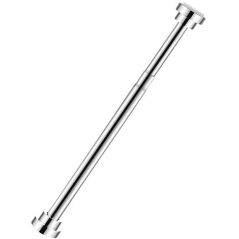 Barre de penderie réglable en acier inoxydable, sans perçage, rétractable, pour sécher le linge dans la salle de bain ou la chambre, 25 tubes de 55 à 85 cm.