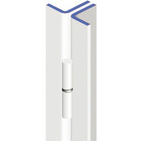 Barre de pivot 30x30mm cornière droite finition époxy blanc - HERACLES - BLI-BPI10003