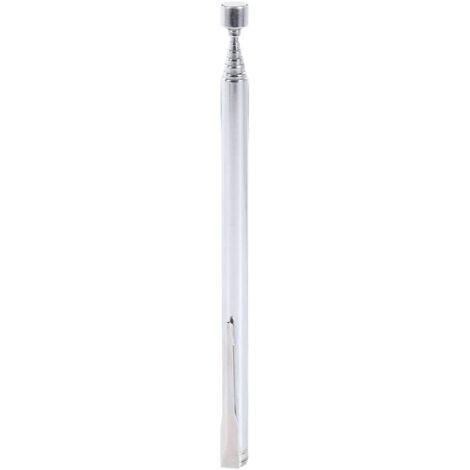 Barre de ramassage magnétique, clou de ramassage magnétique rétractable, gadget (argent)