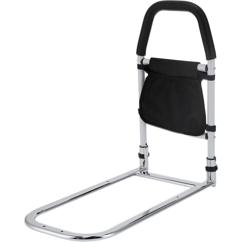 Ikodm - Barre de Redressement de Lit, Mains courantes pour les personnes âgées, Main courante de sécurité anti-chute, Accoudoir de chevet avec sac de