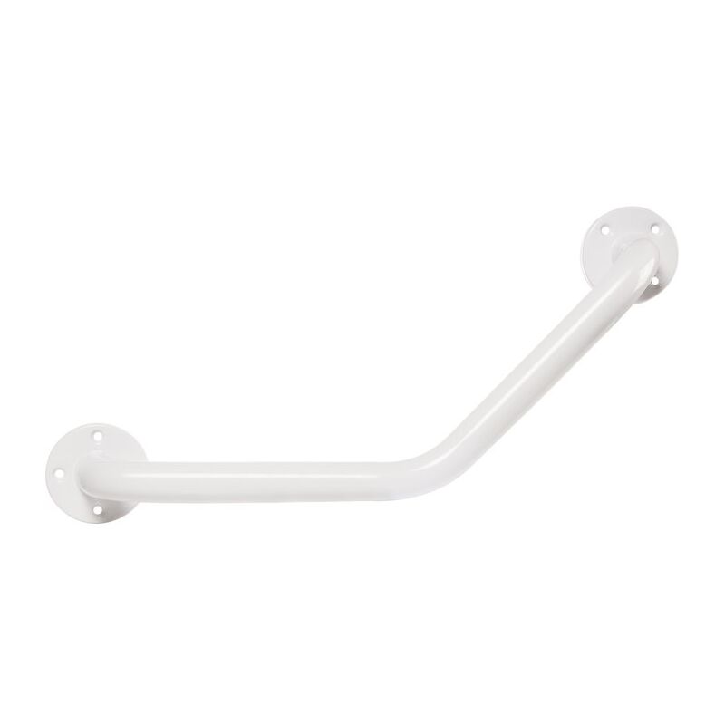 Barre d'appui coudée acier époxy blanc Diamètre 25 mm Godonnier 449840