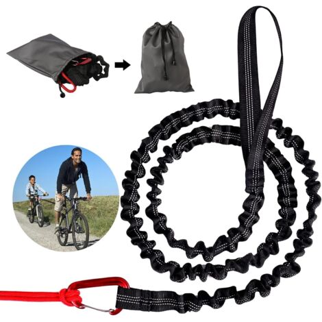 Barre de remorquage pour vélo - Corde de remorquage pour vélo, laisse rétractable de 3 mètres avec réservoir de 500 l