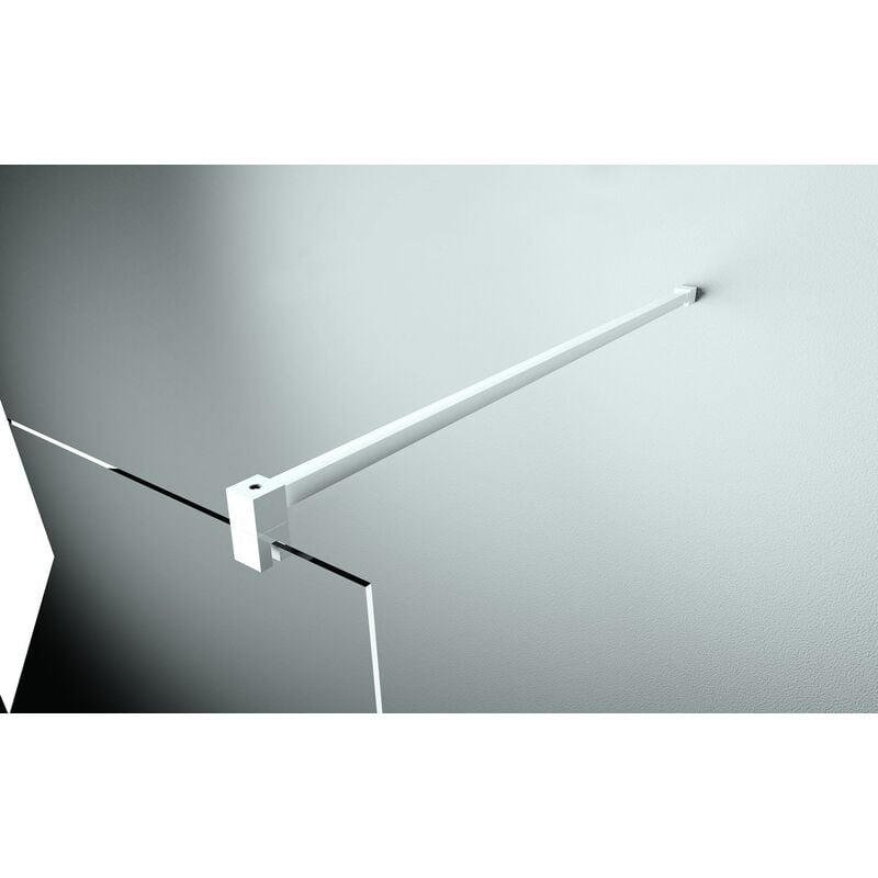 Barre de renfort recoupable pour verre 6 et 8 mm - 150 cm - Finition profilé : chrome