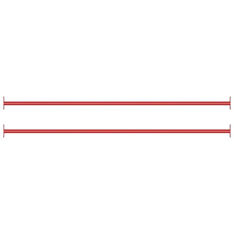 Vidaxl - Barres fixes d'exercice 2 pcs 125 cm Acier Rouge