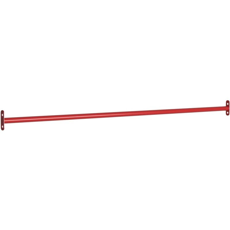 Vidaxl - Barre de retournement 125 cm Acier Rouge