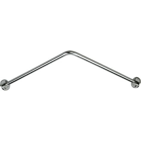 Barre de rideau d'angle Delabie D16, 800x800mm, finition polie brillante (restposte)