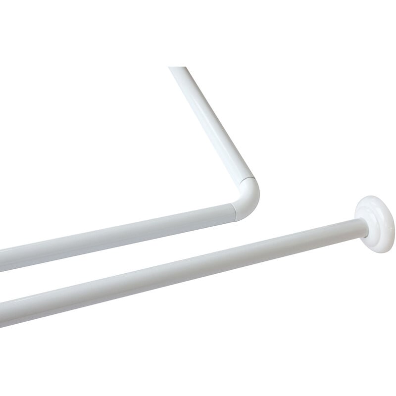 Gelco Design - barre de rideau de douche 22mm 85x85 clipper blanc