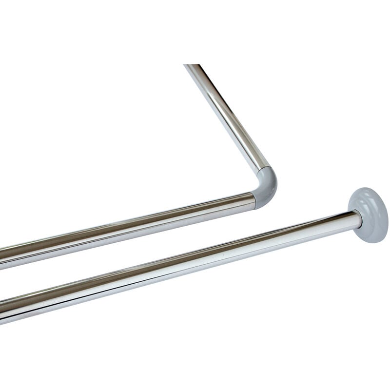 Gelco Design - barre de rideau de douche 22mm 85x85 clipper inox