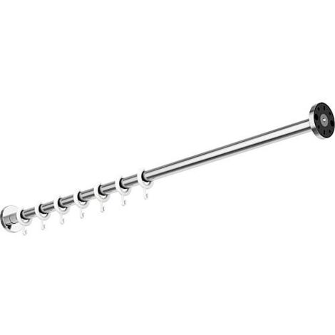 Barre de rideau de douche Hewi System 900, 200-1000mm peut être raccourcie, chromée