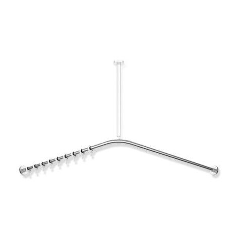 Barre de rideau de douche Hewi System 900, 987x987mm, chromée