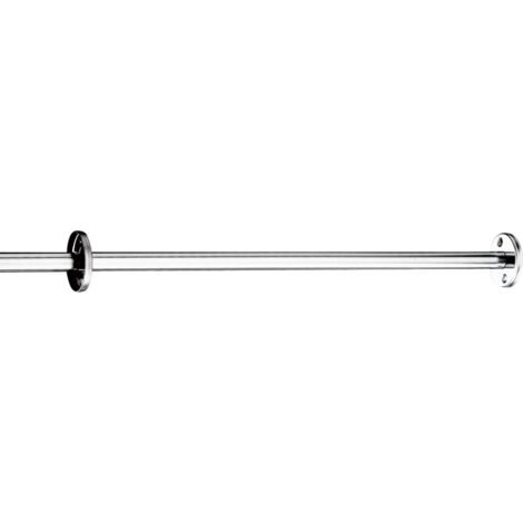 Barre de rideau droite Ddelabie, finition polie brillante, D16, longueur 1000 mm, ajustable