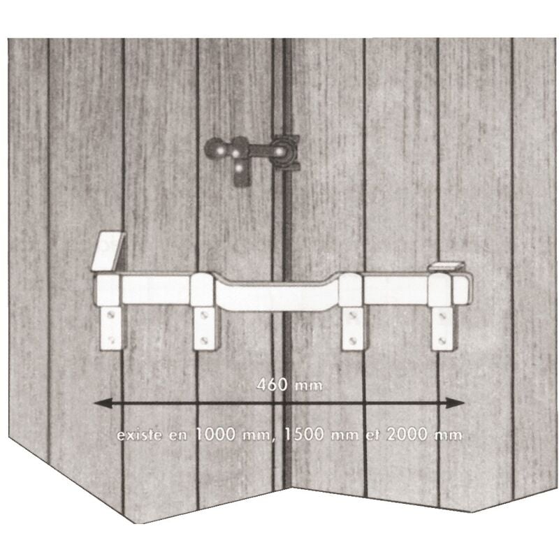 Barre de sécurité à poignée acier bichromaté longueur 1500mm - hercule – 4424