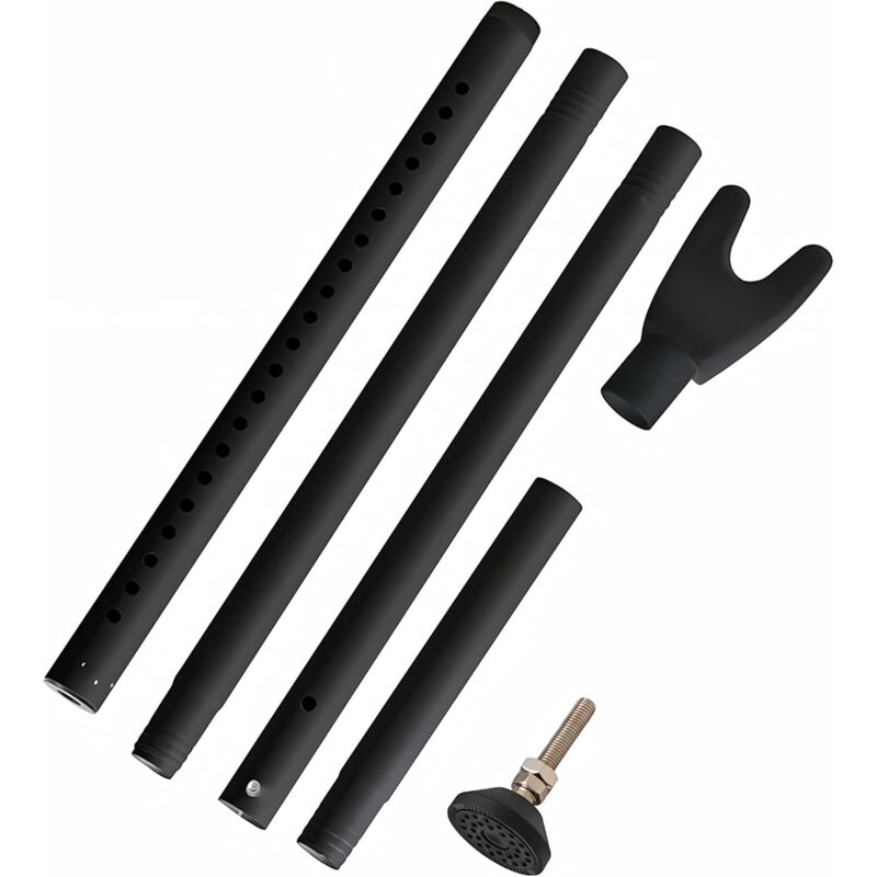 Barre de sécurité pour porte coulissante réglable en longueur, butée inférieure de porte (noir)