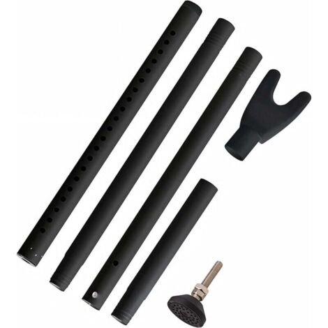 Barre de sécurité pour porte coulissante réglable en longueur, butée inférieure de porte (noir)