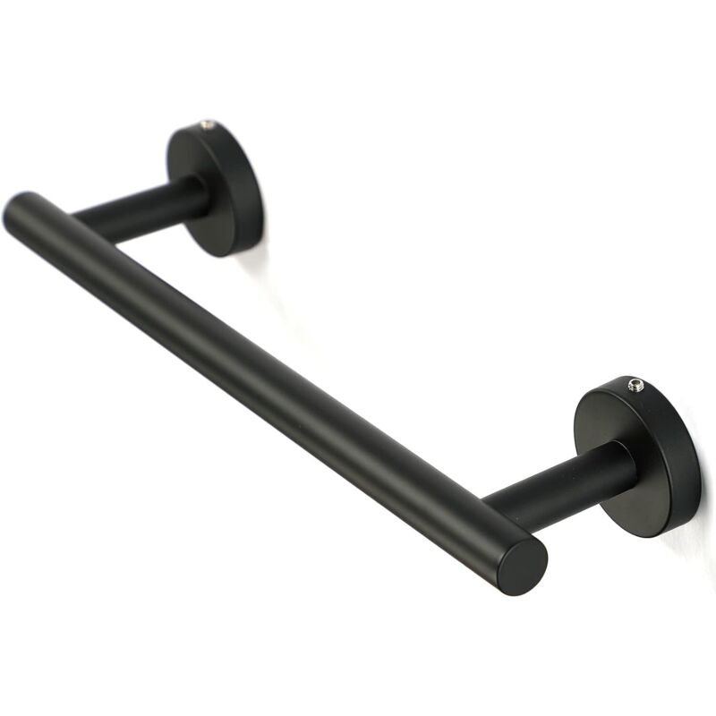 Barre de serviette de bain de 40 cm, en acier inoxydable noir , porte-serviettes mural pour salle de bain, cuisine, WC