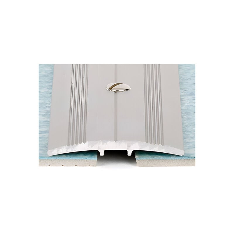 Barre de seuil de porte Romus à visser 90 cm - Alu incolore - Demi bombé