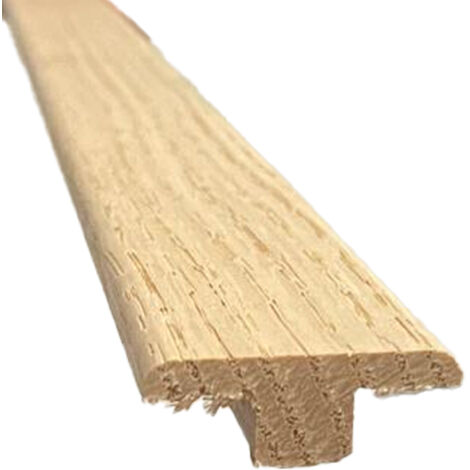 Barre de Seuil en Bois Chêne Massif Brut - 12x33x1200mm - Même Niveau