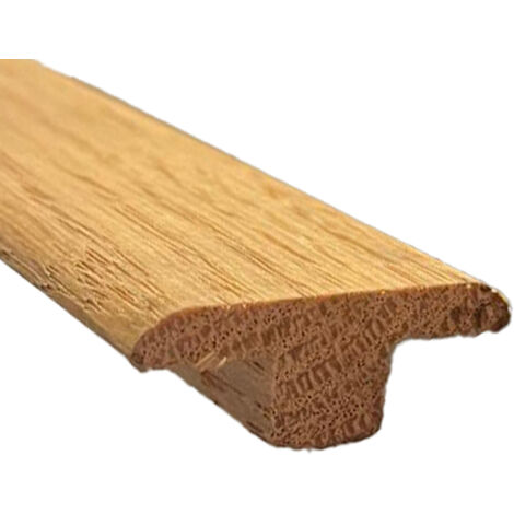 Barre de Seuil en Bois Chêne Massif Verni Mat - Aspect Naturel - 12x33x1200mm - Même Niveau