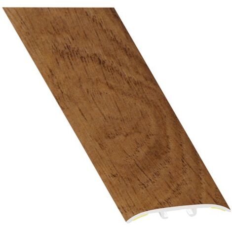 Barre de seuil universel chêne rustique 3.8 x 83 cm – Installation adhésive ou vissée – Système de clipsage invisible – Pour parquet et carrelage – Cqfd