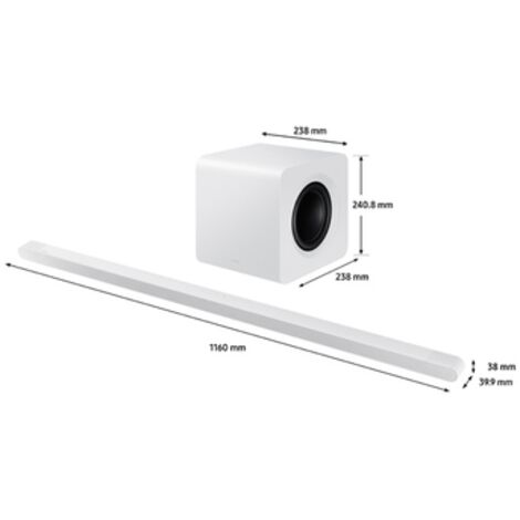 Barre de son 3.1.2ch - SAMSUNG - HW-S811D/XE - Atmos sans fil - Ultra-fine - Wifi - Bluetooth - Contrôle vocal - Q-Symphony 3.0 -