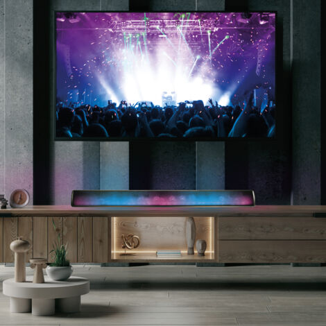Barre de son bluetooth 2x8W – Autonomie 2h – Prise jack 3.5mm – Port USB et micro SD – Télécommande incluse – Be Mix
