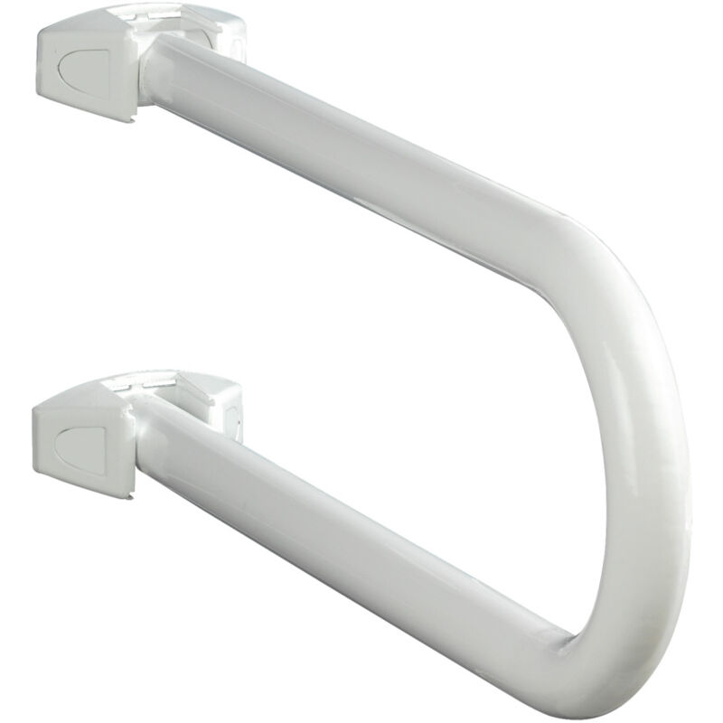 Self Confort - wenko Barre d'appui relevable Secura, Poignée salle de bain et wc murale, capacité de charge 120 kg, vis et chevilles fournies,